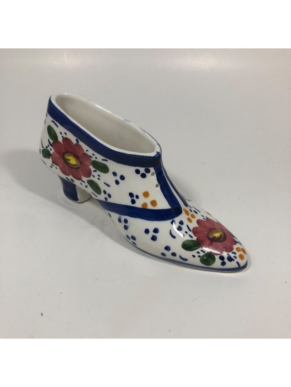 Ceramicas Benjamin Catalan Porcelain Victorian Painted Shoe Spain Home Decor